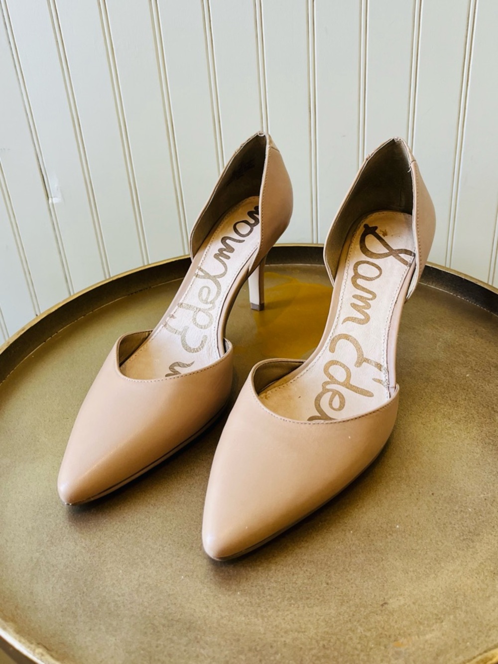SAM EDELMAN ‘OPAL’  D’ORSAY PUMPS | NUDE/TAN | SIZE: 8 | EUC